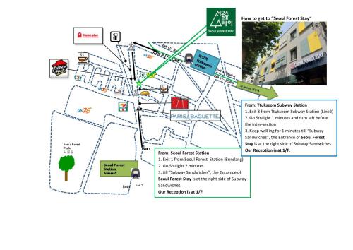 a map of the proposed renovations to a building at Seoul Forest Stay in Seoul