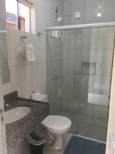 Koupelna v ubytování Hotel Rio Paraná
