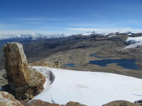 a view from the summit of a mountain at Hostal El Caminante in El Cocuy