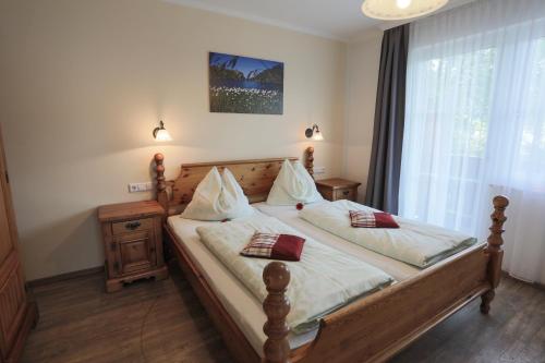 Postel nebo postele na pokoji v ubytování Appartments am Esslgut