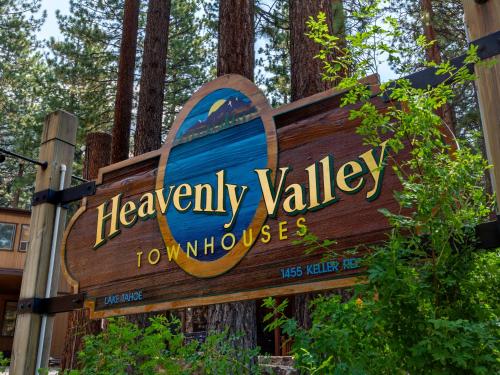 a sign for a therapy valley to thousands of trees at Heavenly Valley Townhouses in South Lake Tahoe