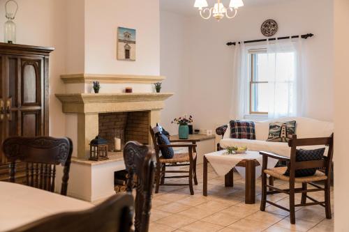 Χώρος καθιστικού στο Avlemonas Luxury House