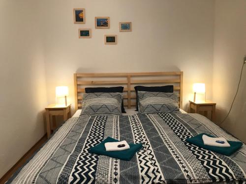 Un pat sau paturi într-o cameră la Chata Domaša - Monika