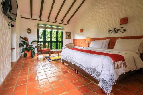 Postel nebo postele na pokoji v ubytování Casa San Nicolas
