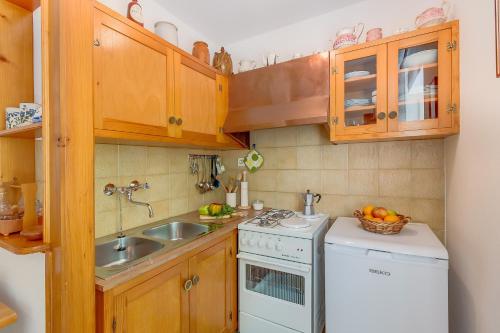 Kuchyň nebo kuchyňský kout v ubytování Apartman Pia