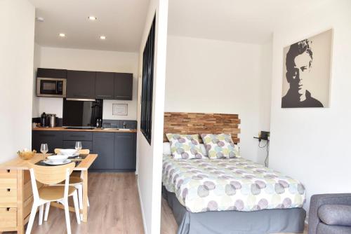 Dapur atau dapur kecil di Au Studio 36 Arras avec parking privé