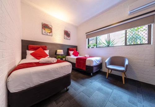 Katil atau katil-katil dalam bilik di Ascot Budget Inn & Residences