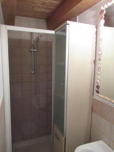łazienka z prysznicem i toaletą w obiekcie Cà Batuffolin w Padwie