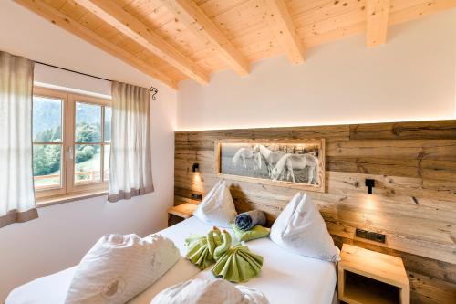 Cama o camas de una habitación en Beim Hochfilzer Superior 4 Sterne