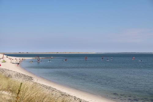 a group of people in the water at a beach at Ferienunterkunft auf Sylt in Westerland (Sylt)