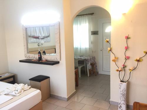 Koupelna v ubytování Hotel Alexandros II