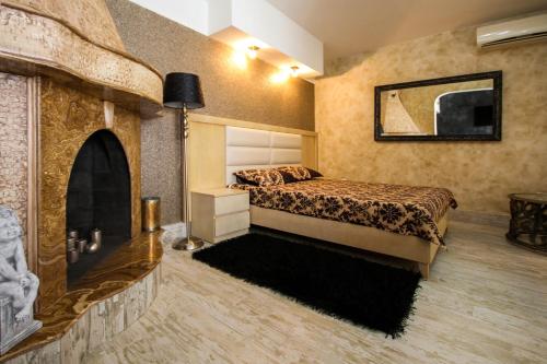 Ένα ή περισσότερα κρεβάτια σε δωμάτιο στο Apartaments Crown Silvia