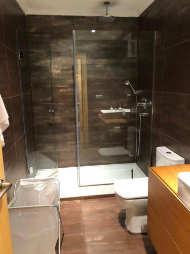 ナベスにあるLas Hortensiasのバスルーム(シャワー、トイレ、シンク付)