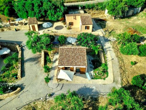 an overhead view of a small house with a roof at Cuore Della Valle in Cefalù