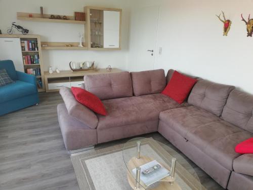 Χώρος καθιστικού στο Ferienwohnung Westfalenblick