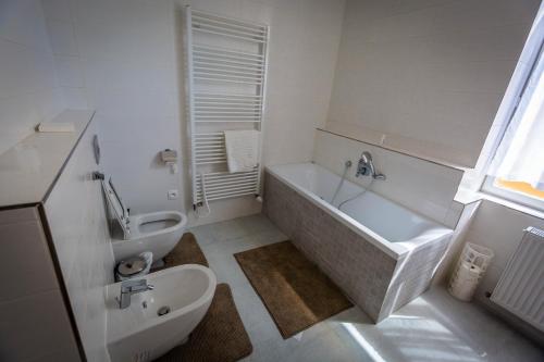Koupelna v ubytování Apartman Lesni Pramen