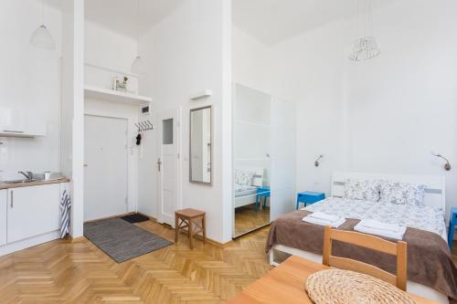 Ένα ή περισσότερα κρεβάτια σε δωμάτιο στο Latte Apartment