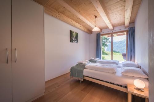 Chalet Wyssbirgにあるベッド