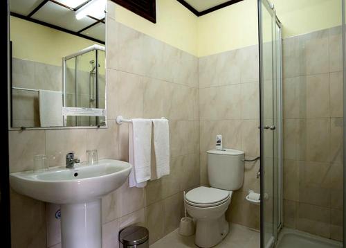 Koupelna v ubytování Aparthotel Avenida