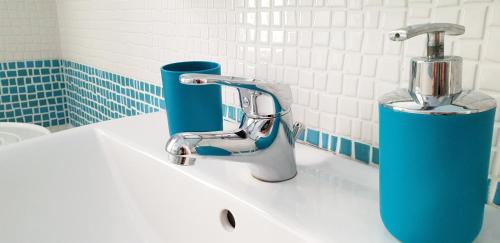 Et badeværelse på Viky's Home B&B