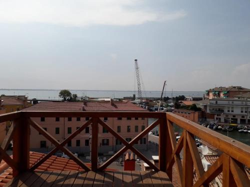 a view from the balcony of a building at Mansarda Settimo Cielo in Chioggia