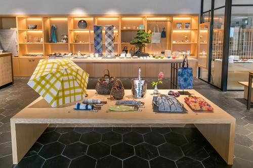a table in a store with items on it at hotel kanra kyoto in Kyoto