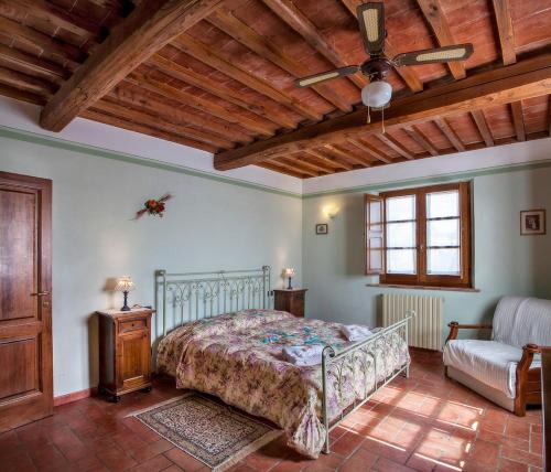Postel nebo postele na pokoji v ubytování Agriturismo Sanguineto