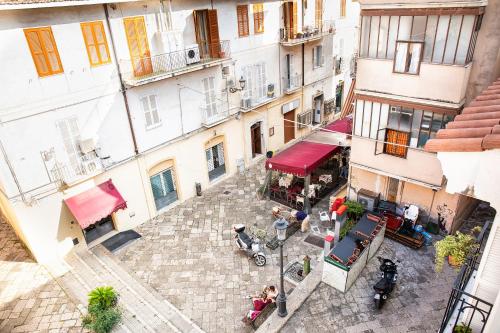 an overhead view of a city street with buildings at b&b Casa Fusco in Fondi