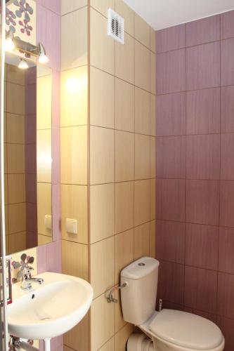 a bathroom with a toilet and a sink at Dom Gościnny u Stochów in Zakopane