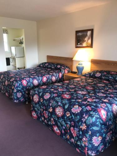 Ένα ή περισσότερα κρεβάτια σε δωμάτιο στο Four Seasons Motor Inn