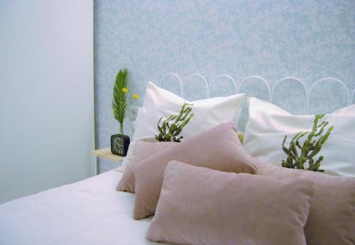 Ein Bett oder Betten in einem Zimmer der Unterkunft Apartamento con vistas al mar