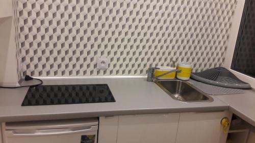 Dapur atau dapur kecil di Apartament Centrum