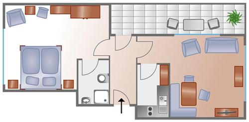a floor plan of a house at Landhaus Lederer in Bischofsgrün