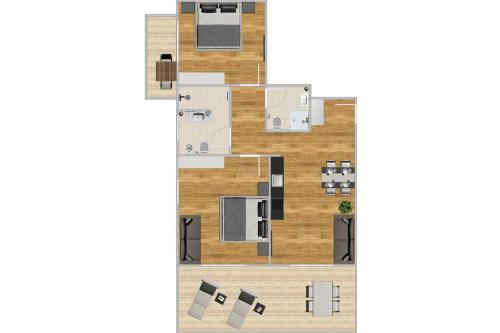 a floor plan of a house at K1 Mountain Chalet - Luxury Apartements in Brunico