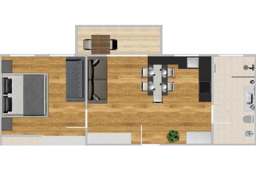 a drawing of a floor plan of a building at K1 Mountain Chalet - Luxury Apartements in Brunico