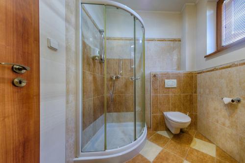 Koupelna v ubytování Hotel Tevel