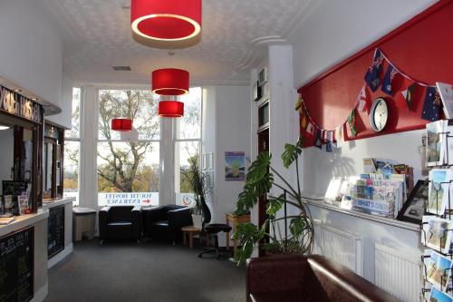 
The lobby or reception area at Glasgow Youth Hostel
