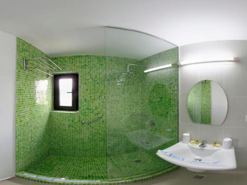 Koupelna v ubytování Hotel Solymar