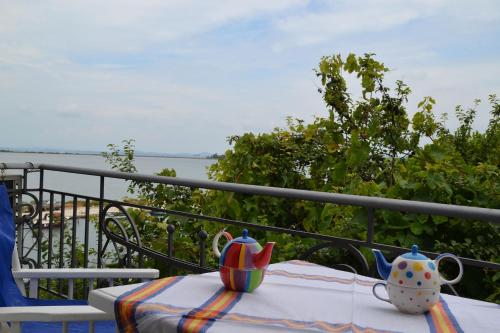 Balkoni atau teres di Seaview Kaposantes Apartments