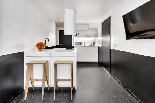 Η κουζίνα ή μικρή κουζίνα στο Forenom Aparthotel Oslo
