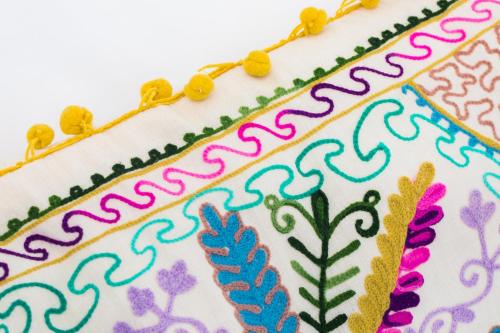a close up of a purse with colorful embroidery at Casa Marta Capri in Capri