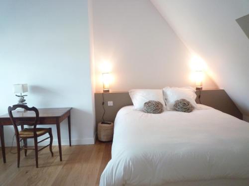 Ліжко або ліжка в номері Chambres d'Hôtes Les Potiers