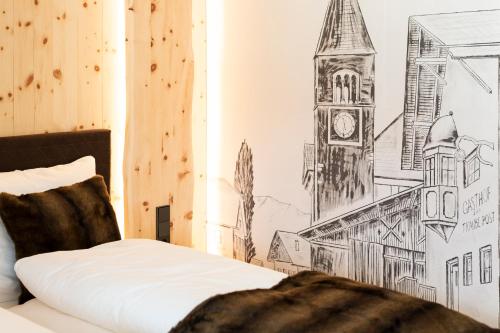 Кровать или кровати в номере Aktiv- und Wellnesshotel Traube- Post