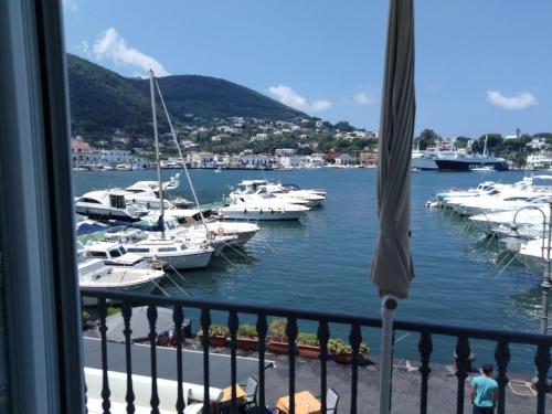 a view of a marina with boats in the water at Casa Vacanze Riva Destra in Ischia