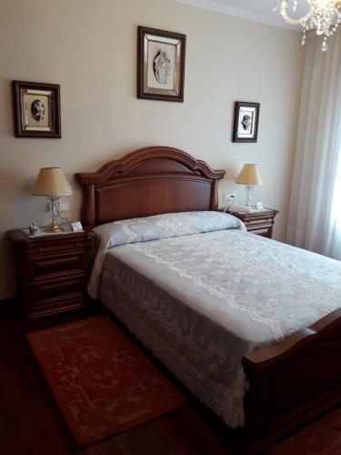Postel nebo postele na pokoji v ubytování Albergue Agarimo