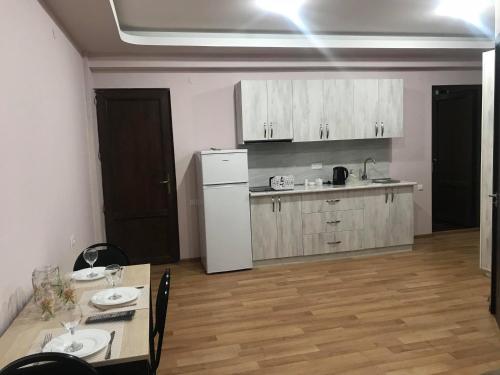 Kuchyň nebo kuchyňský kout v ubytování Hotel Caucasus