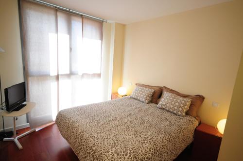 Cama o camas de una habitación en Apartamento en Las Margas Sabiñanigo