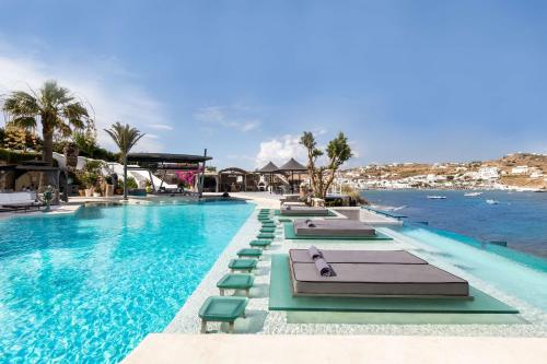 Bazén v ubytování Kivotos Mykonos - Preferred Hotels & Resorts nebo v jeho okolí