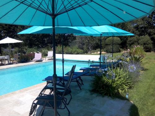 Der Swimmingpool an oder in der Nähe von Domaine L'Helion