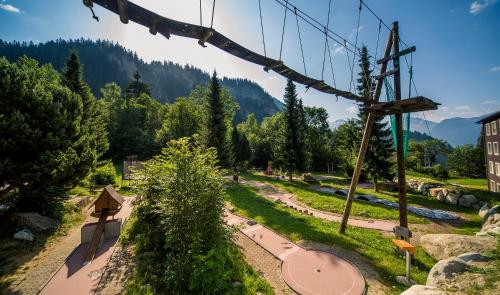 a view from the top of a gondola ride at Farfalla in Blatten bei Naters